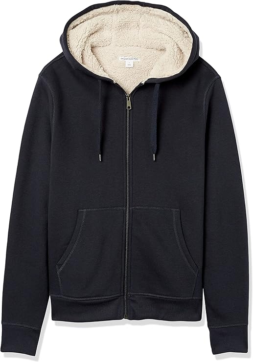 Amazon Essentials Mens Sherpa Lined Full Zip Hoodie