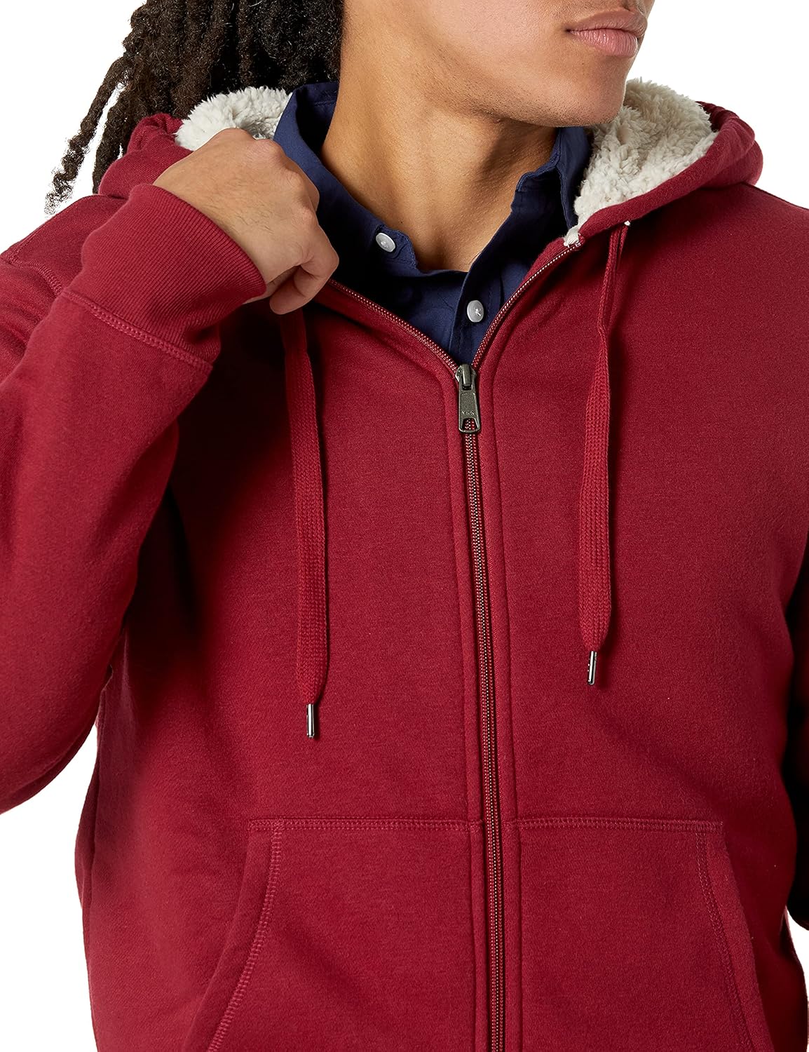 Amazon Essentials Mens Sherpa Lined Full Zip Hoodie