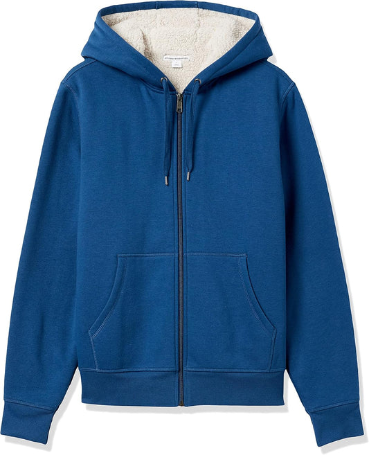 Amazon Essentials Mens Sherpa Lined Full Zip Hoodie
