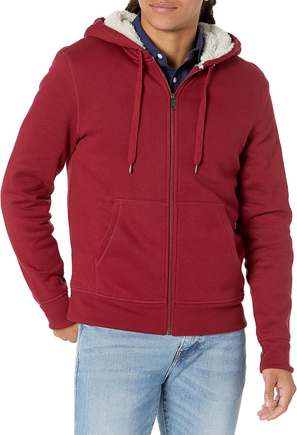 Amazon Essentials Mens Sherpa Lined Full Zip Hoodie