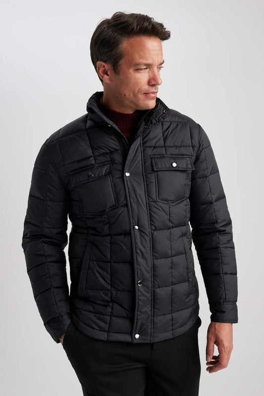 Slim Fit Faux Fur Lined Puffer Jacket