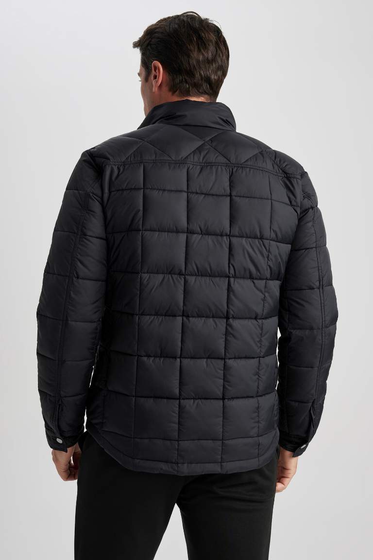 Slim Fit Faux Fur Lined Puffer Jacket