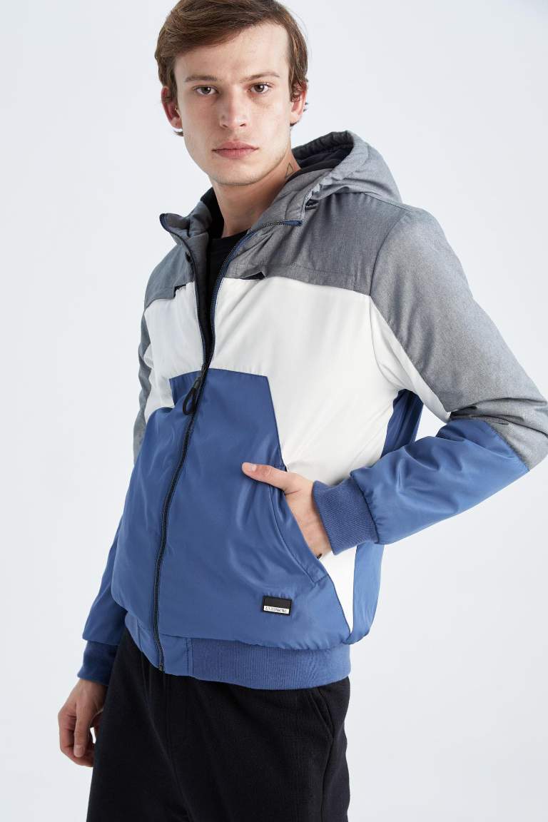Waterproof Slim Fit Block Lined Jacket
