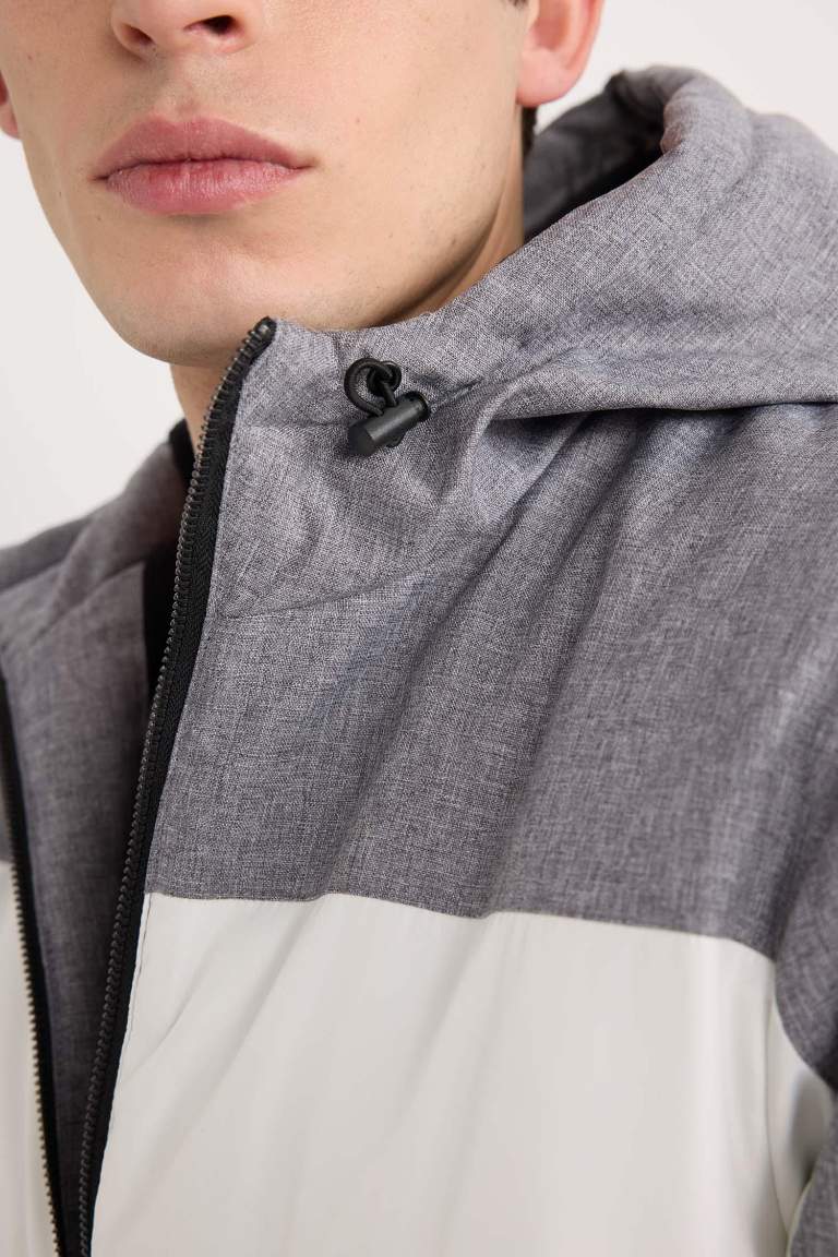 Slim Fit Fleece Lined Puffer Jacket