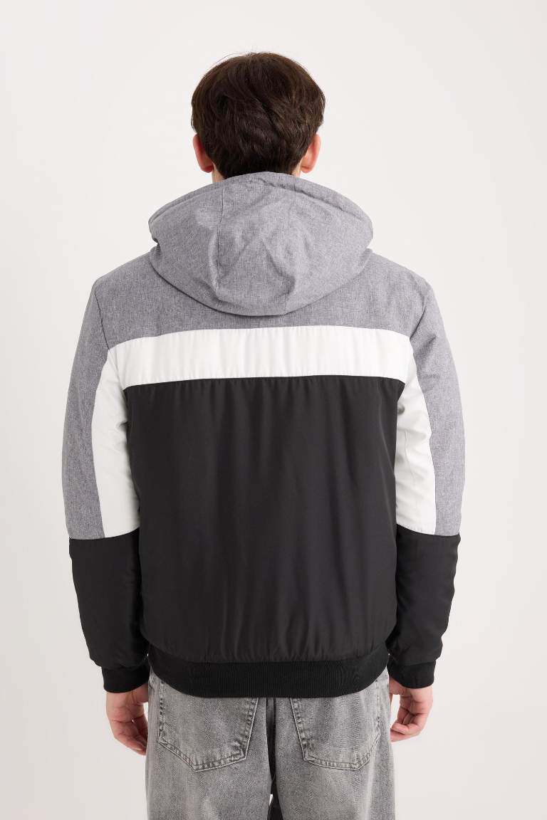 Slim Fit Fleece Lined Puffer Jacket