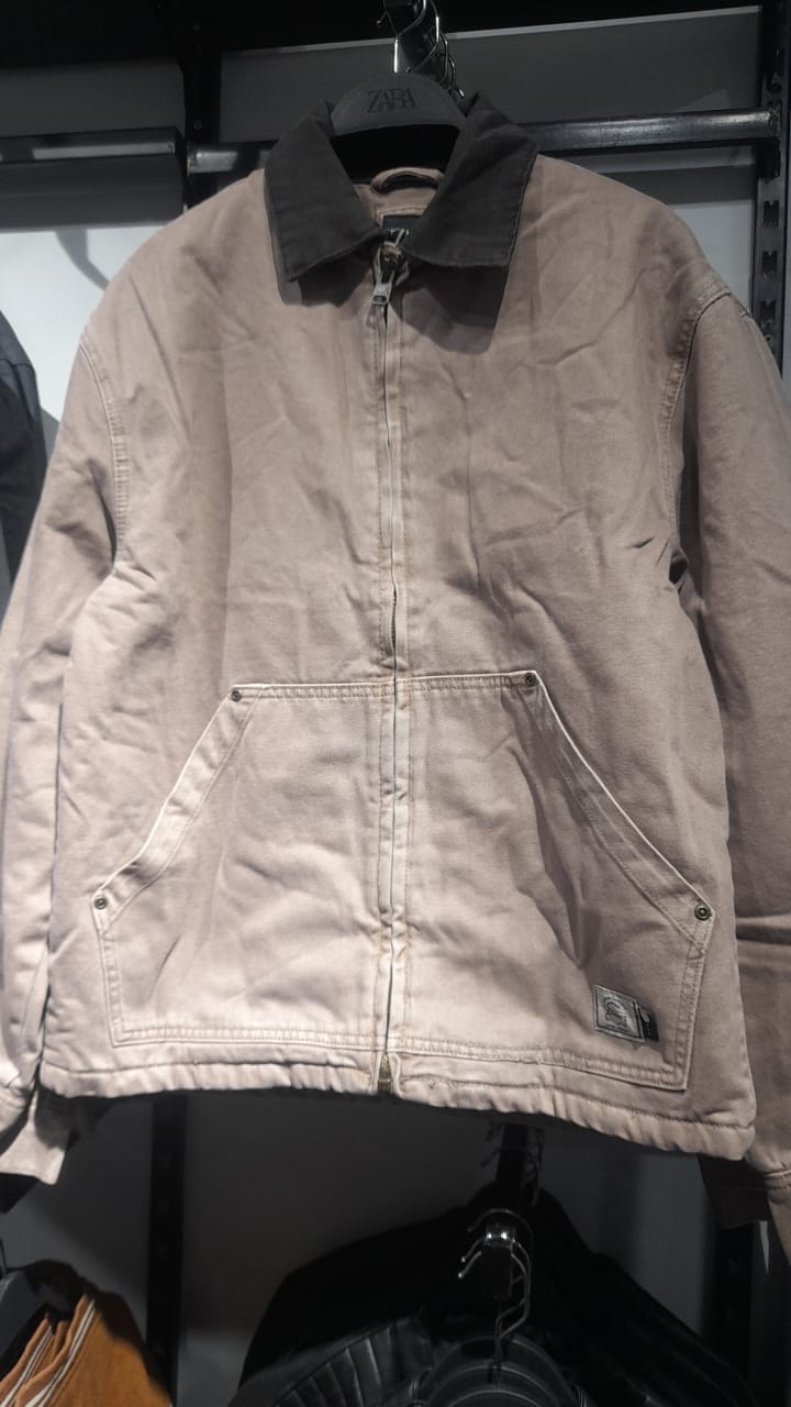 ZARA CONTRAST COLLAR JACKET