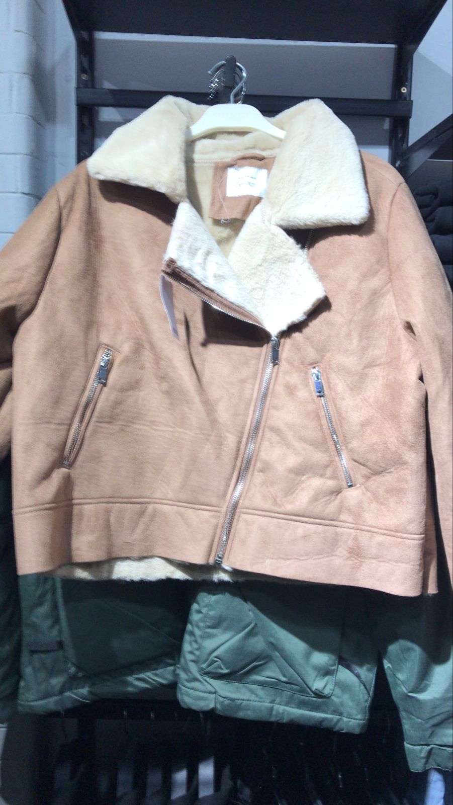 Waterproof Faux Fur Lined Leather Jacket