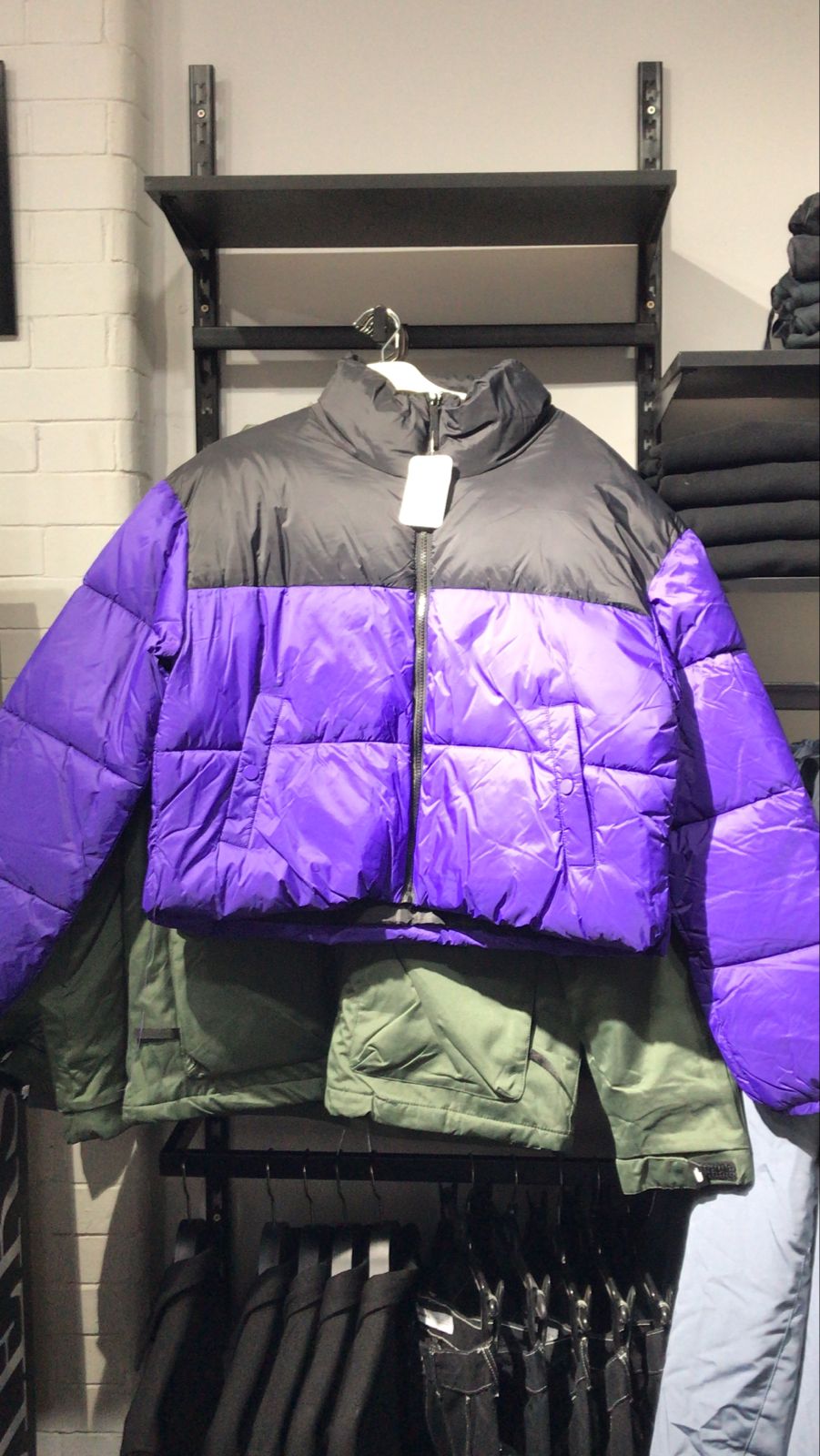 Waterproof Color Block Puffer Jacket