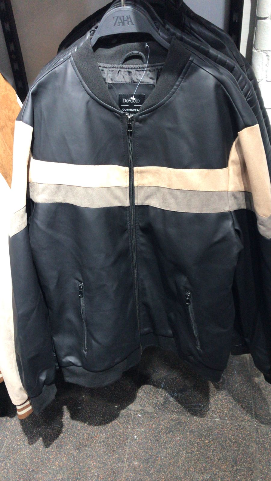 Waterproof Slim Fit Faux Leather Bomber Jacket