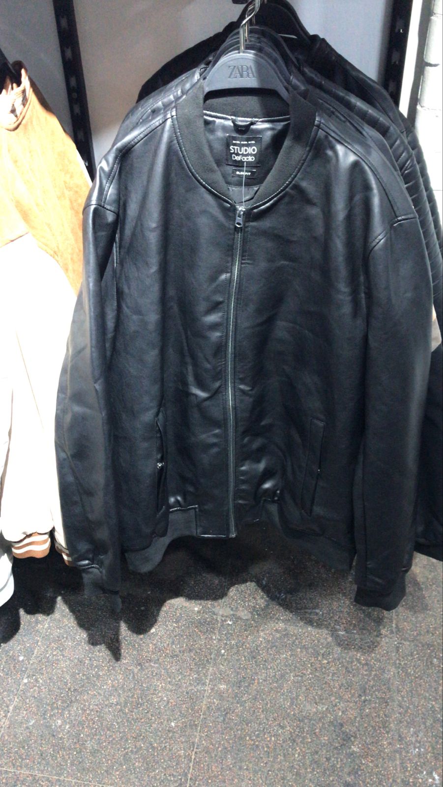 jacket leather man  BLACK