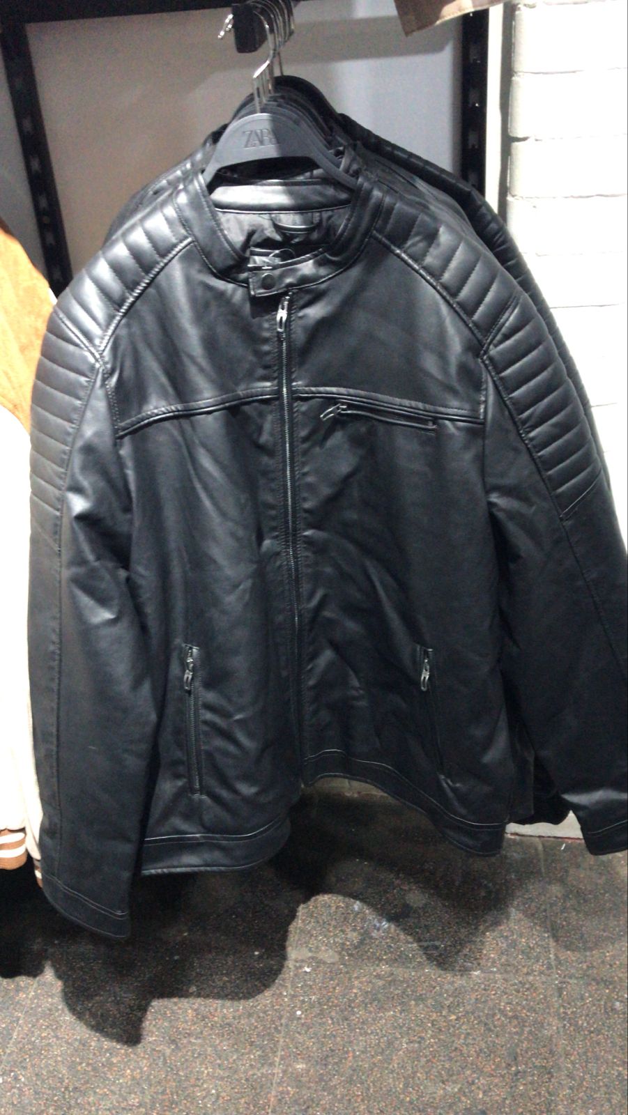 jacket leather man  black