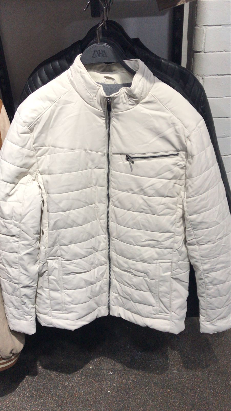 jacket man leather  white