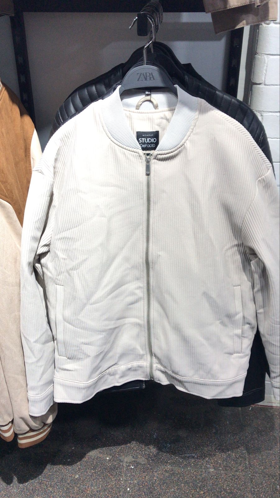 Relax Fit College Collar Bomber Jacket