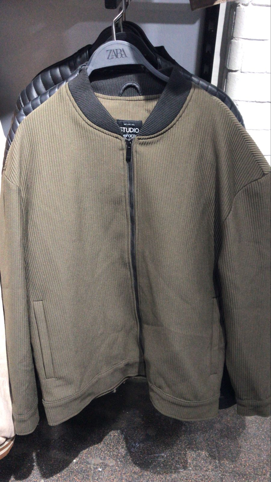 Relax Fit College Collar Bomber Jacket