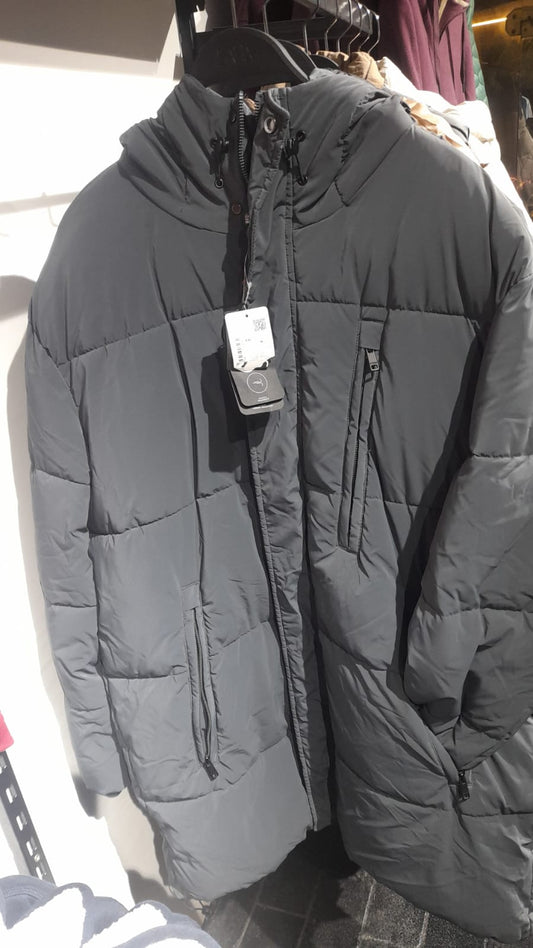 Defacto Long puffer jacket gray men