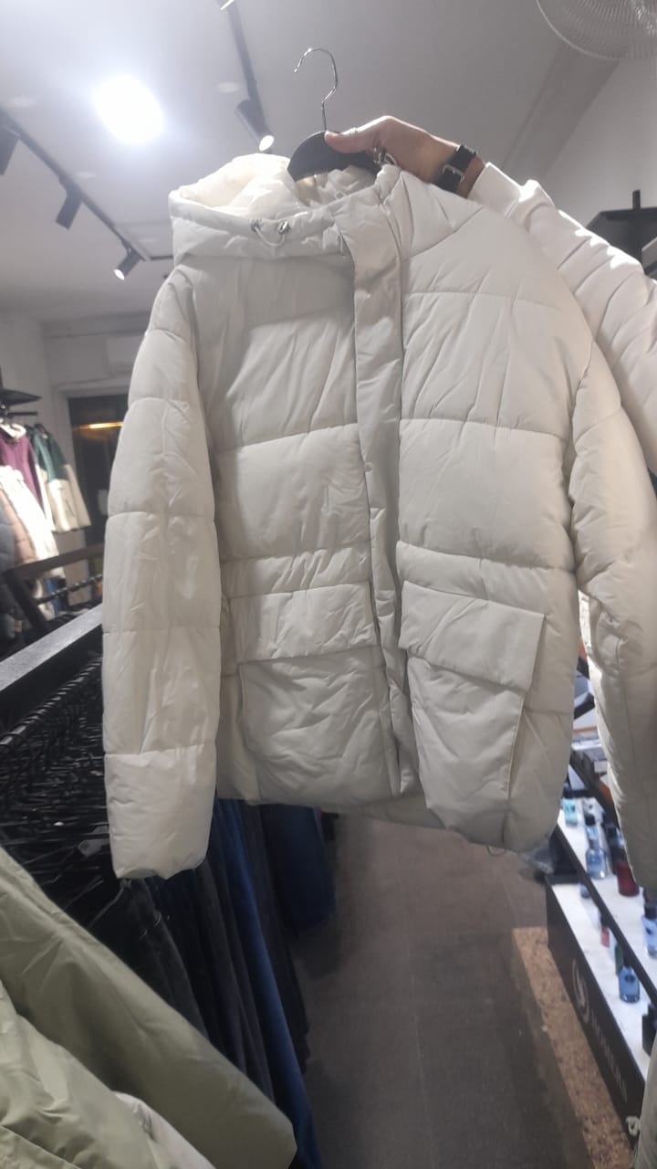 White paffer jacket defacto