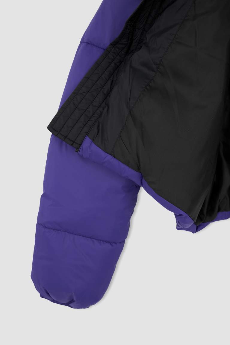 Waterproof Color Block Puffer Jacket