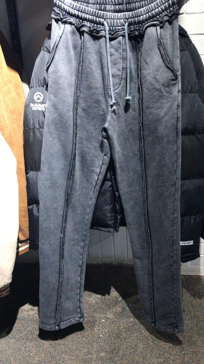 P&B Wide-leg trousers with seam detail (black)